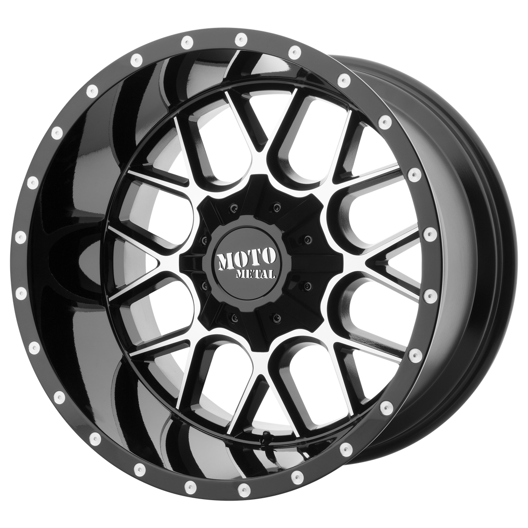 Moto Metal MO986 SIEGE GLOSS BLACK MACHINED Wheel - image 1