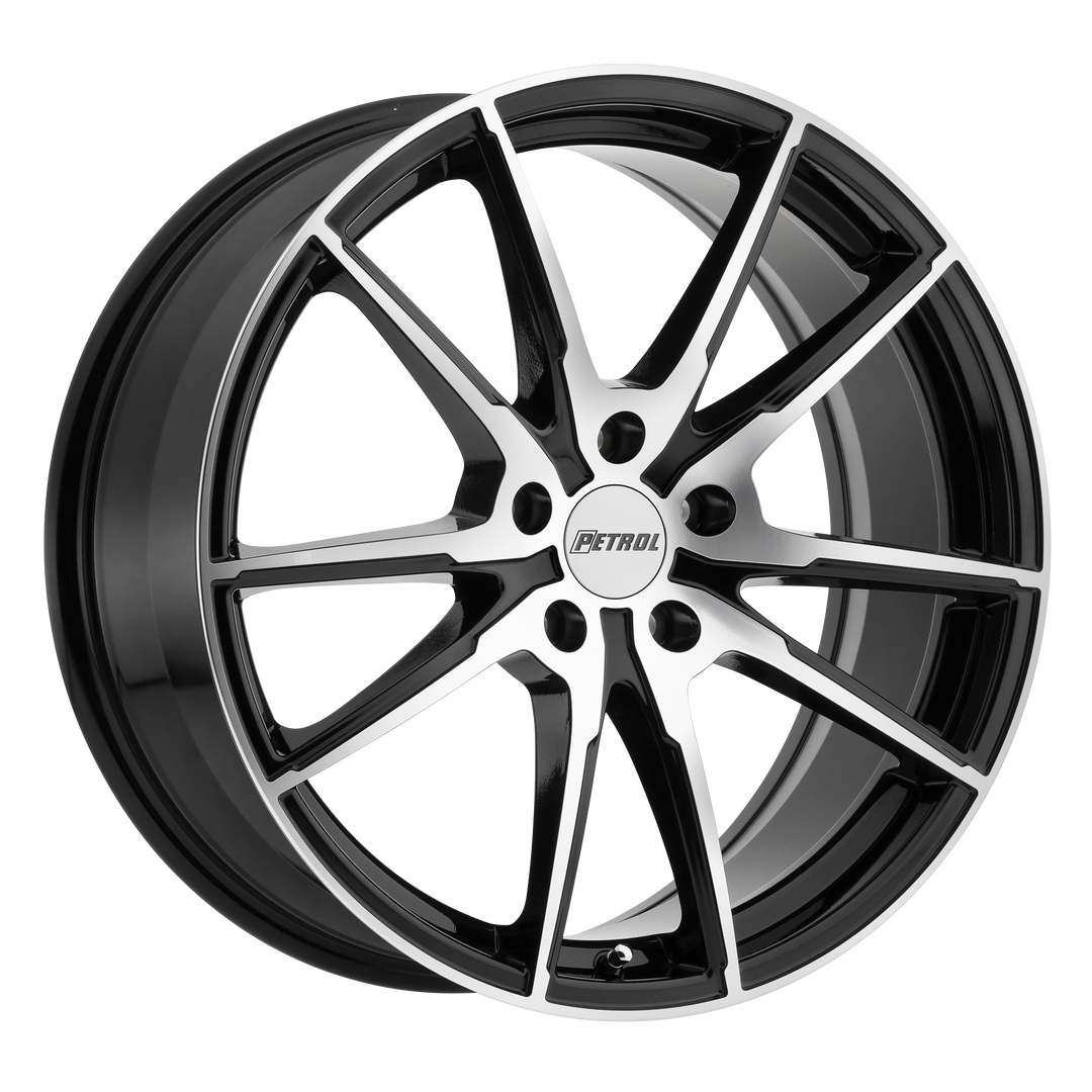 Petrol P0A GLOSS BLACK W/ MACH CUT FACE Wheel - image 1