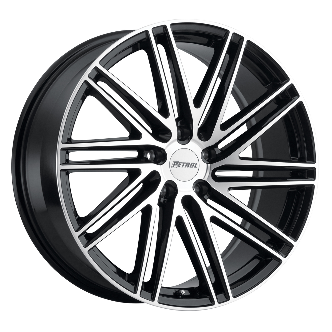 Petrol P1C GLOSS BLACK W/ MACH CUT FACE Wheel - image 1