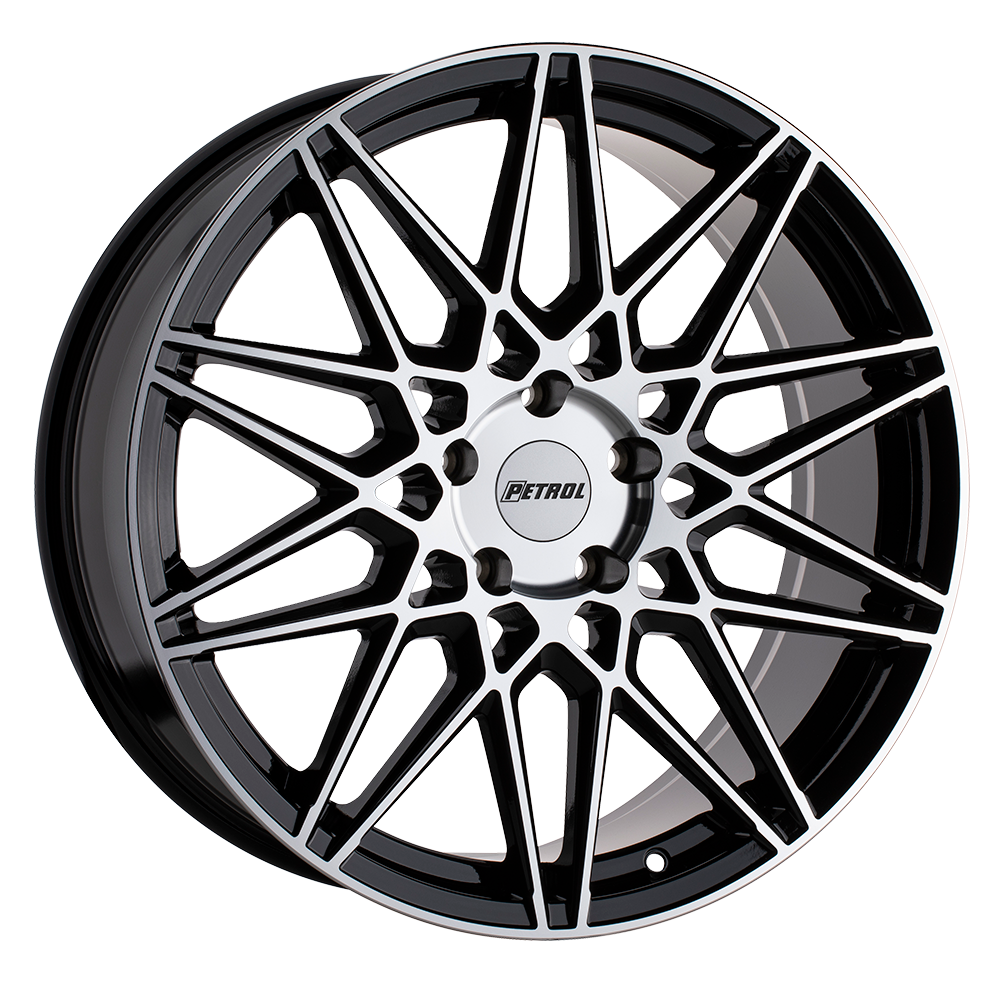 Petrol P3C GLOSS BLACK W/ MACH CUT FACE Wheel - image 1