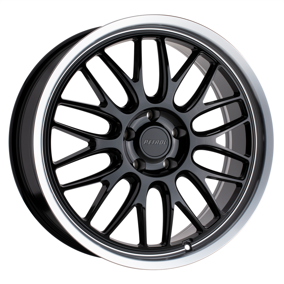 Petrol P4C GLOSS BLACK W/ MACH CUT LIP Wheel - image 1
