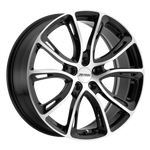 Load image into Gallery viewer, Petrol P5A GLOSS BLACK W/ MACH CUT FACE Wheel - image 1

