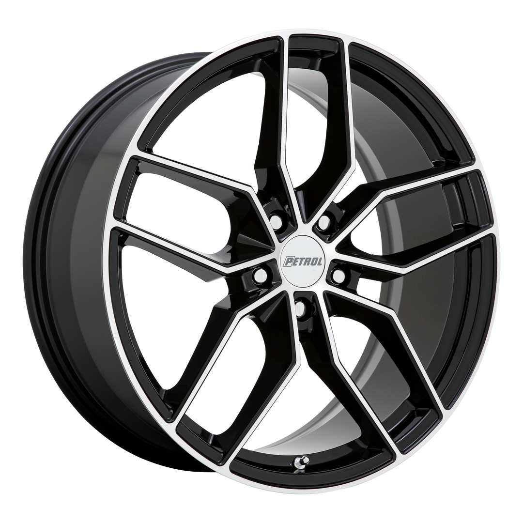 Petrol P5C GLOSS BLACK W/ MACH CUT FACE Wheel - image 1