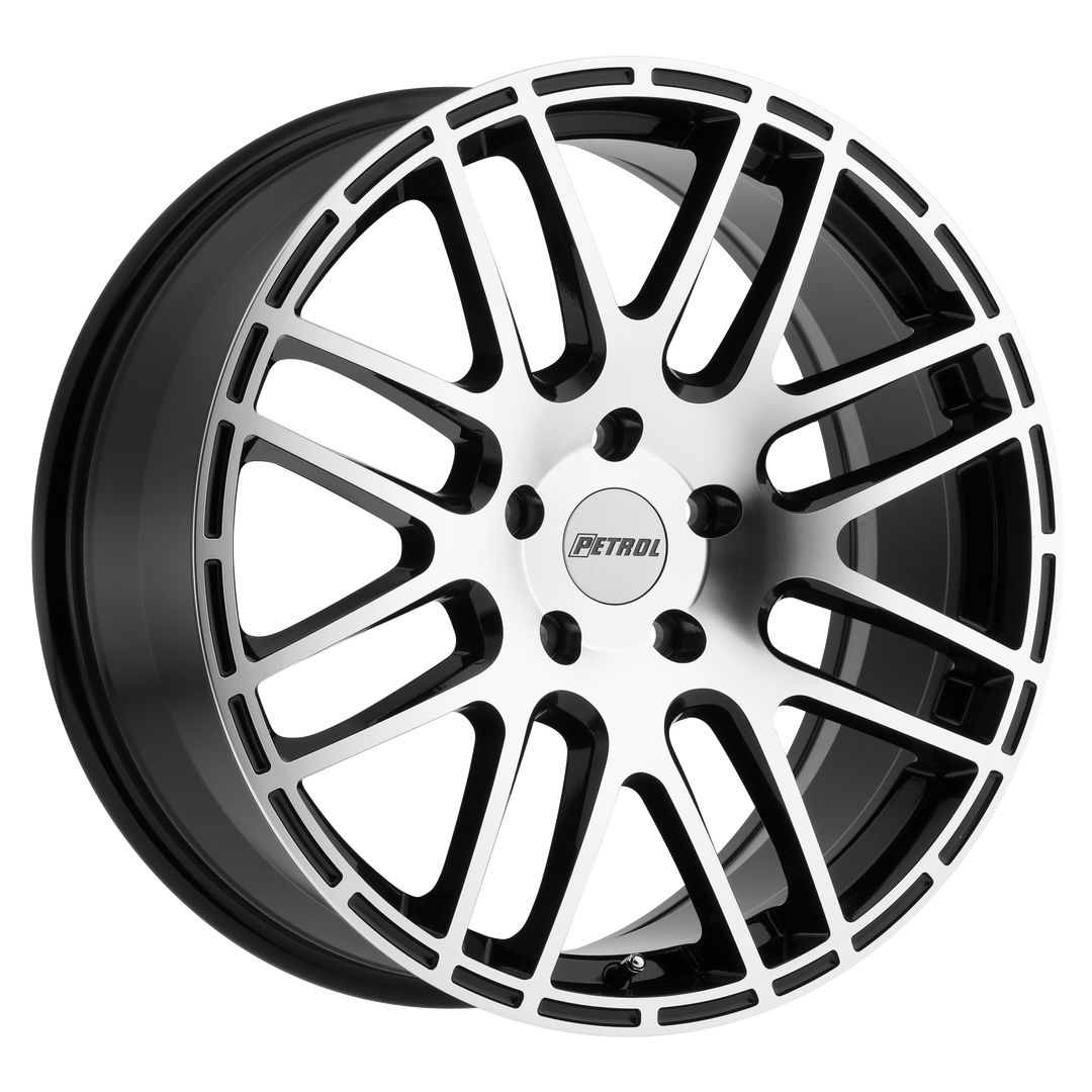 Petrol P6A GLOSS BLACK W/ MACH CUT FACE Wheel - image 1