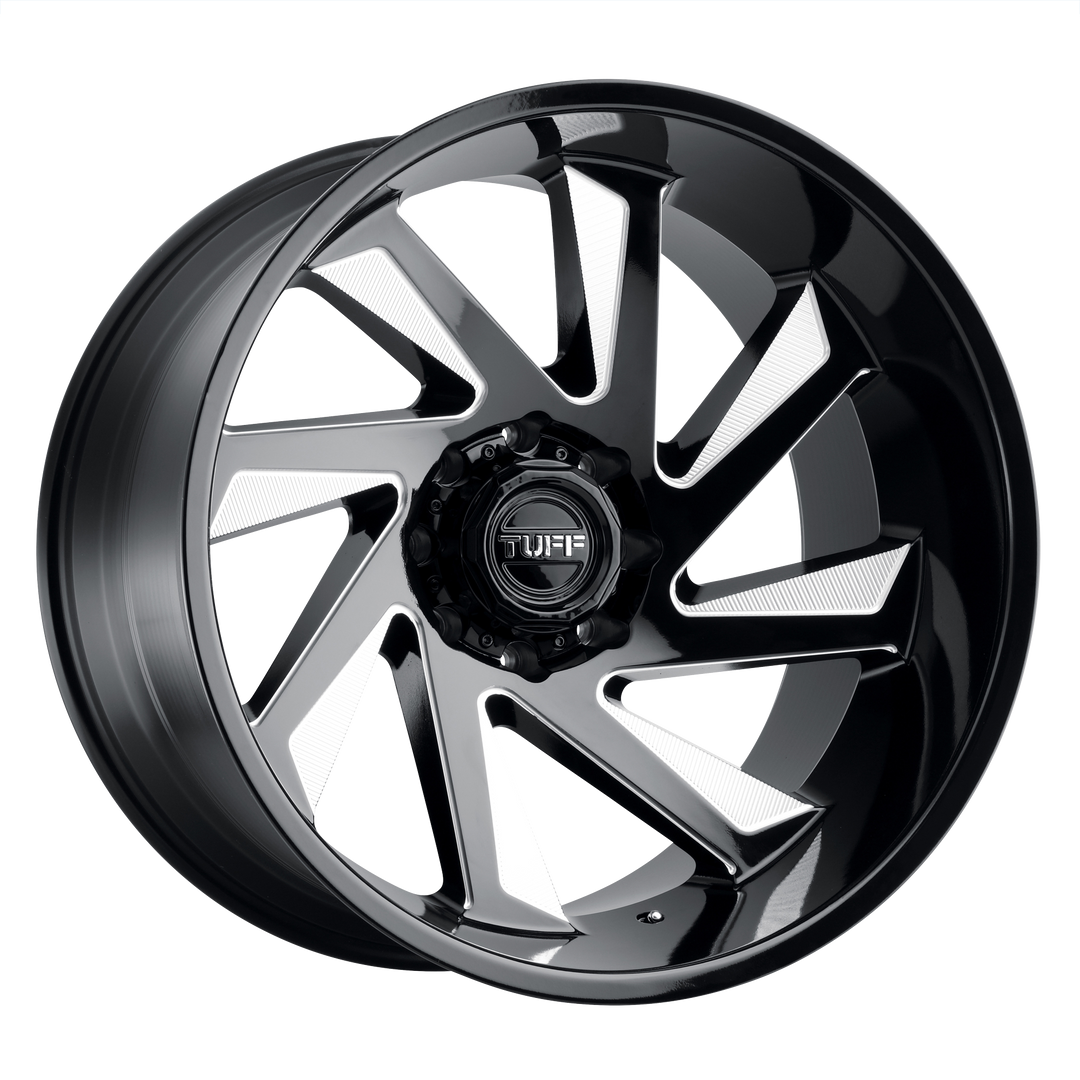 Tuff T1B GLOSS BLACK W/ MILLED SPOKES Wheel - image 1
