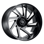 Load image into Gallery viewer, Tuff T1B GLOSS BLACK W/ MILLED SPOKES Wheel - image 1
