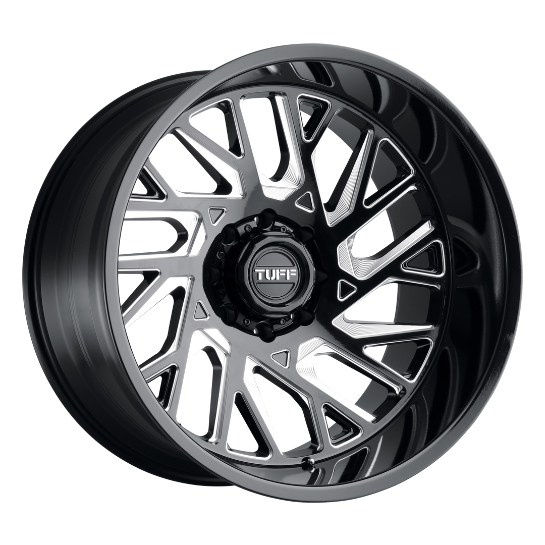 Tuff T4B GLOSS BLACK W/ MILLED SPOKES Wheel - image 1