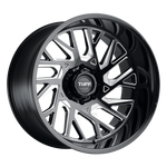 Load image into Gallery viewer, Tuff T4B GLOSS BLACK W/ MILLED SPOKES Wheel - image 1
