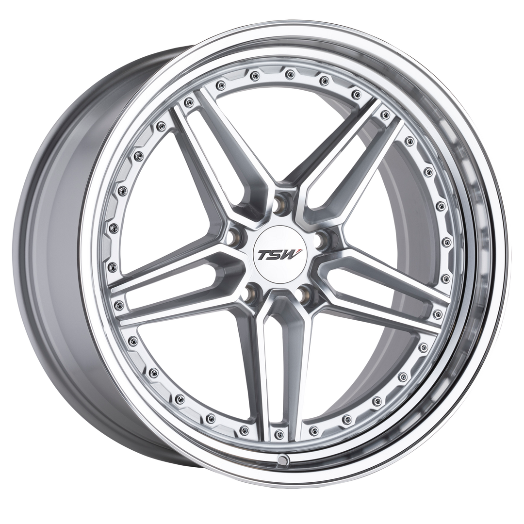 TSW ASCARI SILVER W/MIRROR CUT FACE & LIP Wheel - image 1