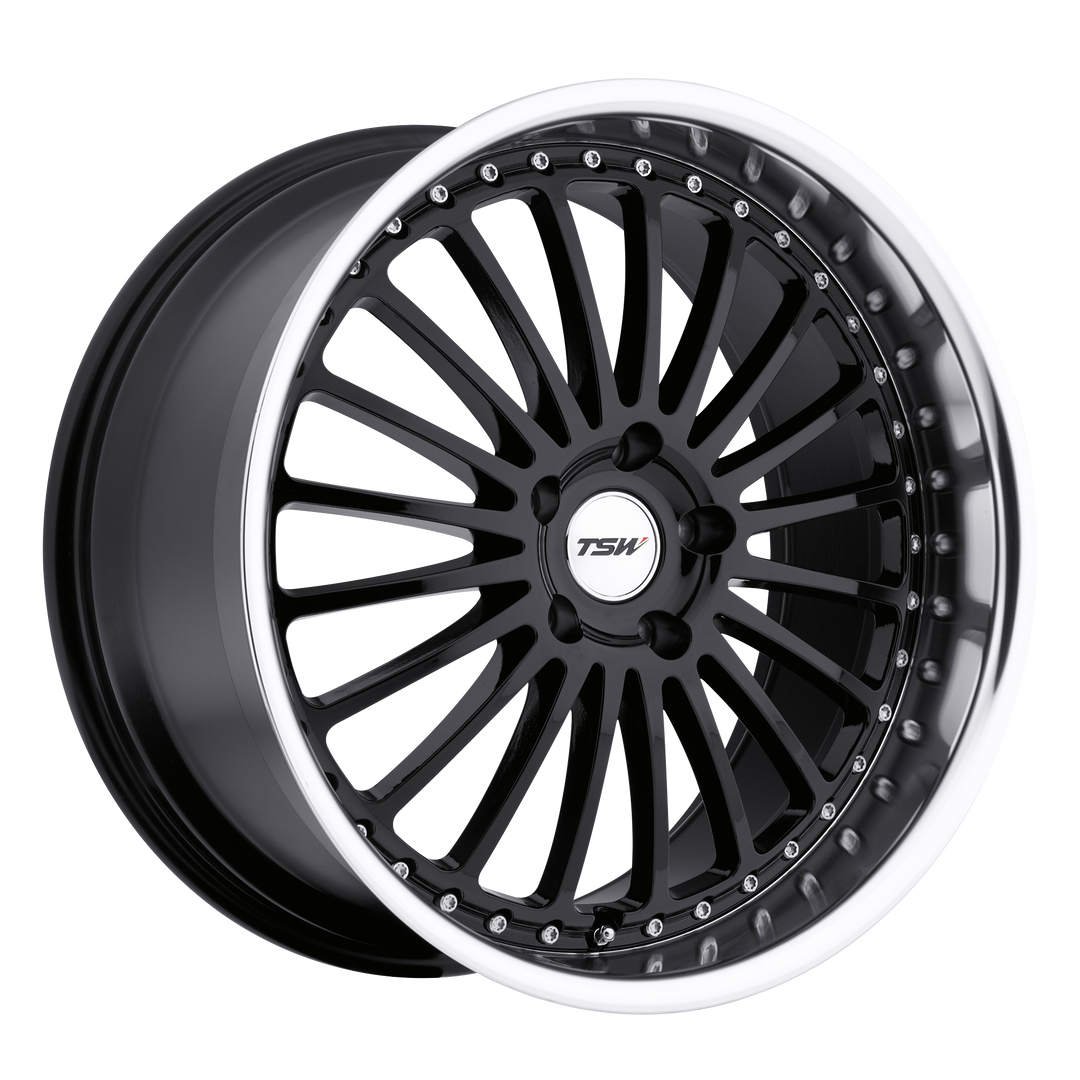 TSW SILVERSTONE GLOSS BLACK W/ MIRROR CUT LIP Wheel - image 1