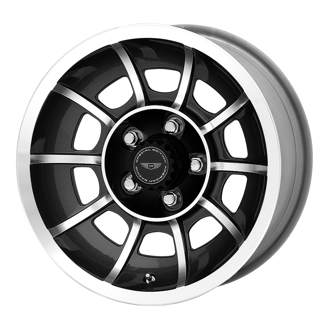 American Racing Vintage VN47 VECTOR SATIN BLACK MACHINED Wheel - image 1