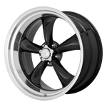 Load image into Gallery viewer, American Racing Vintage VN315 TORQ THRUST II 1 PC GLOSS BLACK MACHINED LIP Wheel - image 1
