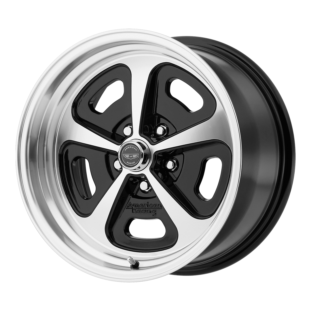American Racing Vintage VN501 500 MONO CAST GLOSS BLACK MACHINED Wheel - image 1