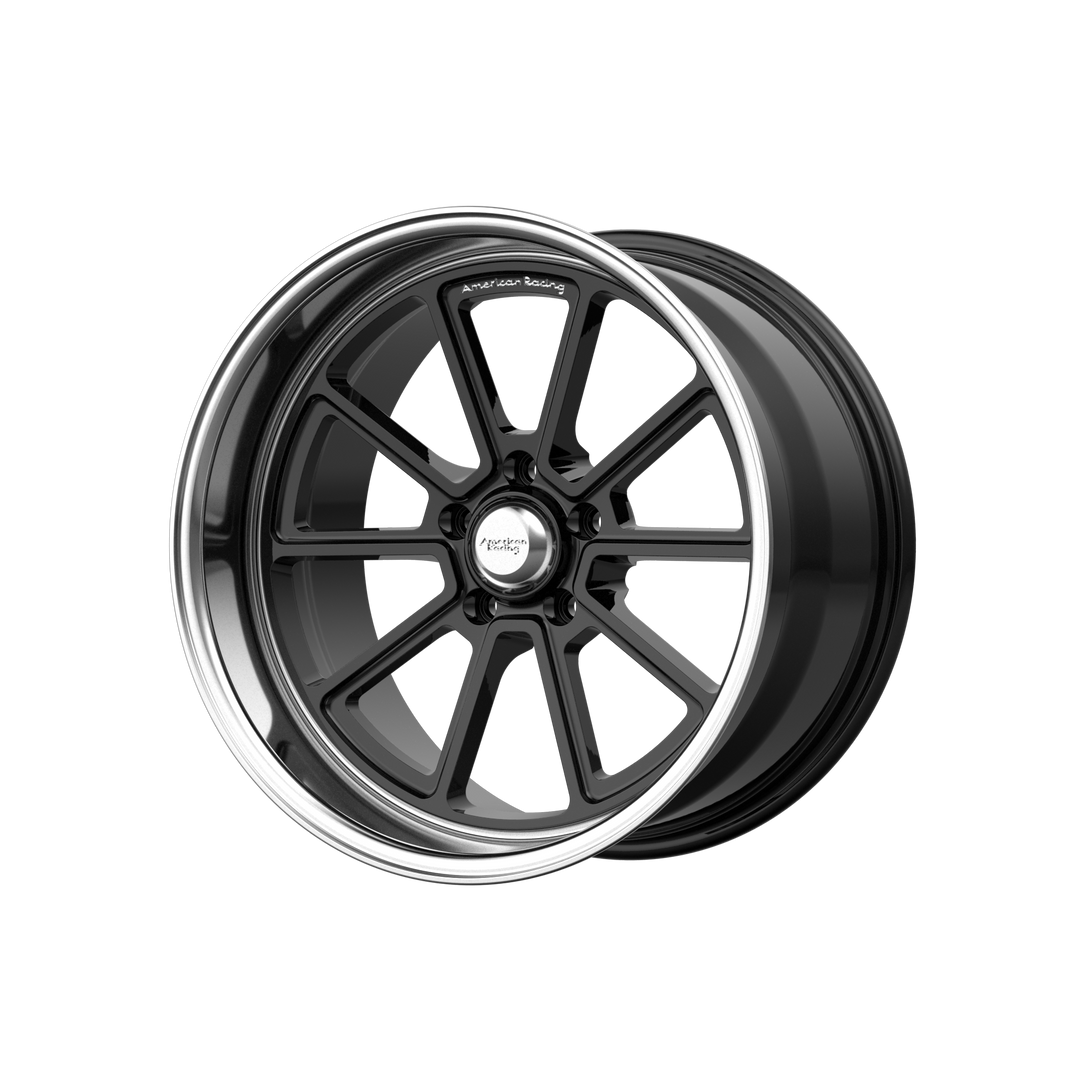 American Racing Vintage VN510 DRAFT GLOSS BLACK W/ DIAMOND CUT LIP Wheel - image 1