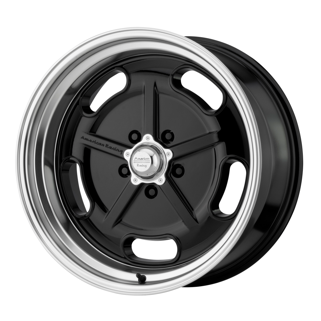 American Racing Vintage VN511 SALT FLAT GLOSS BLACK W/ DIAMOND CUT LIP Wheel - image 1