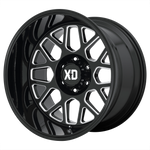 Load image into Gallery viewer, XD XD849 GRENADE II GLOSS BLACK MILLED Wheel - image 1

