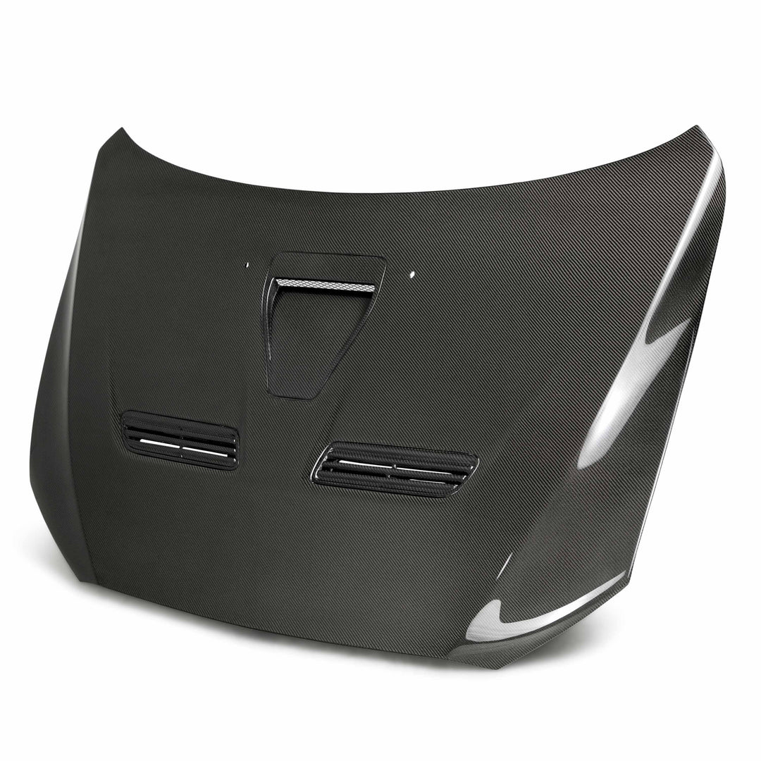 Seibon OEM-Style Carbon Fiber hood for 2008-2015 Mitsubishi Lancer EVO X - image 1