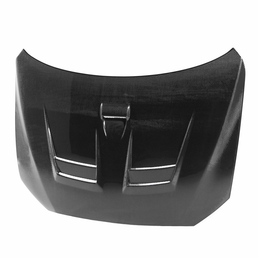 Seibon DV-Style Carbon Fiber hood for 2008-2017 Mitsubishi Lancer - image 1