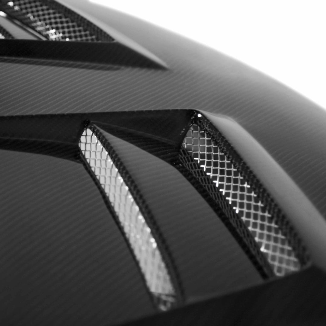 Seibon DV-Style Carbon Fiber hood for 2008-2017 Mitsubishi Lancer - image 3
