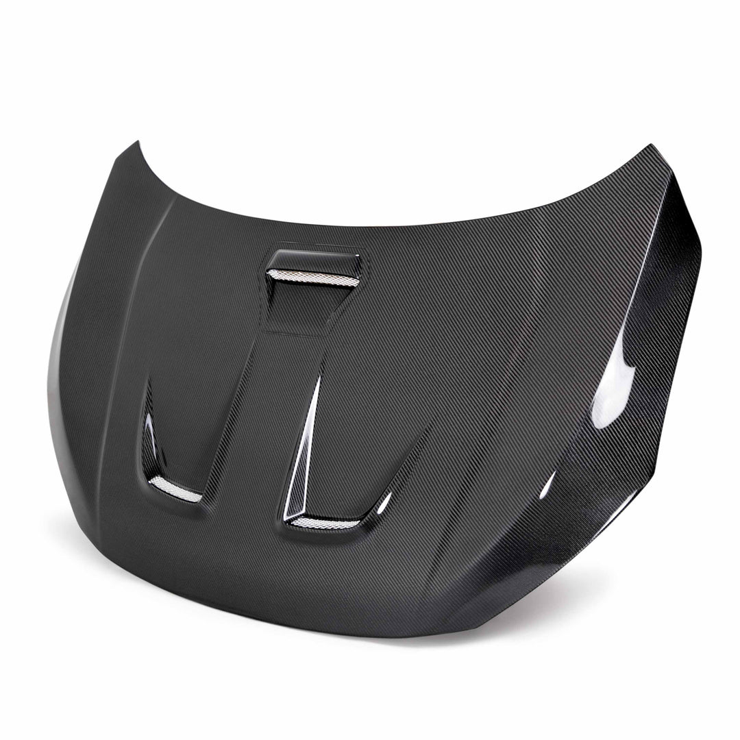 Seibon MR-Style Carbon Fiber hood for 2016-2021 Honda Civic Coupe/Sedan - image 1