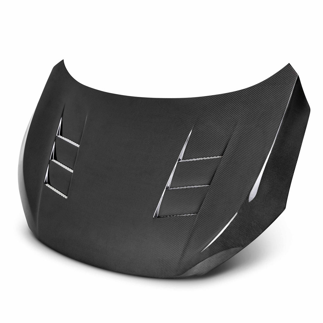 Seibon TS-Style Carbon Fiber hood for 2016-2021 Honda Civic Coupe/Sedan - image 1