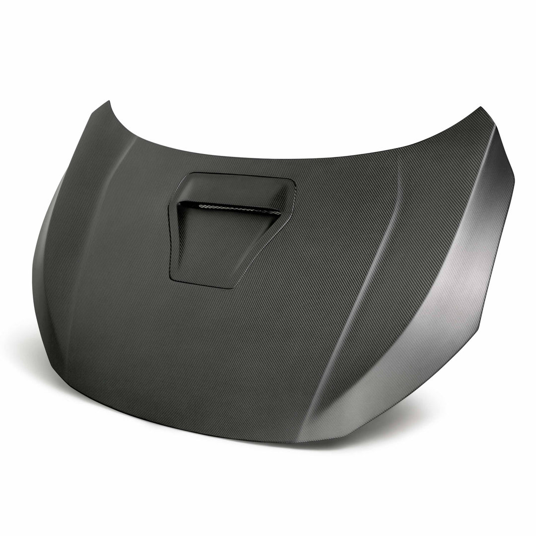 Seibon OEM-style Dry Carbon Fiber hood for 2017-2021 Honda Civic Type R - Matte - image 1