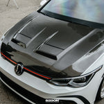 Load image into Gallery viewer, Seibon DV-Style Carbon Fiber hood for 2022-2026 Volkswagen Golf GTI / R - image 2
