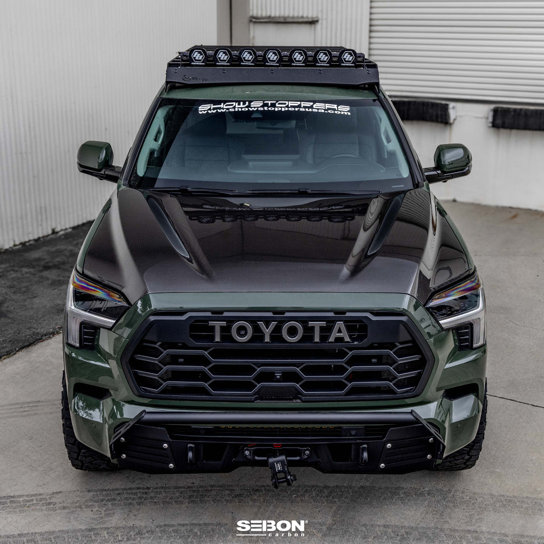 Seibon OEM-Style Carbon Fiber hood for 2022-2026 Toyota Tundra / 2023-2026 Toyota Sequoia - image 2