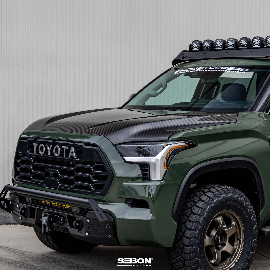 Seibon OEM-Style Carbon Fiber hood for 2022-2026 Toyota Tundra / 2023-2026 Toyota Sequoia - image 11