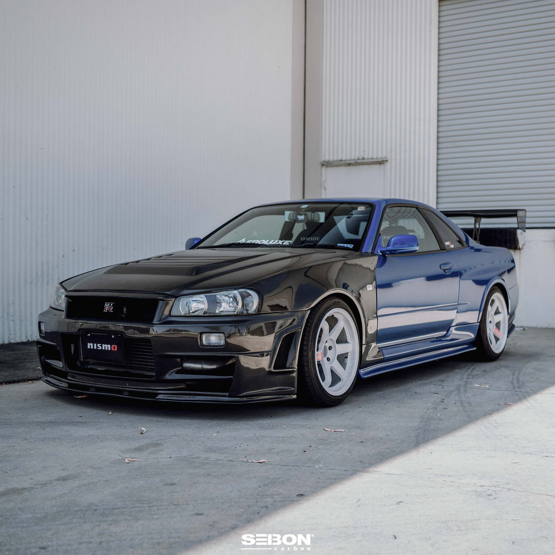 Seibon DS-Style Carbon Fiber hood for 1999-2001 Nissan Skyline R34 GT-R - image 3