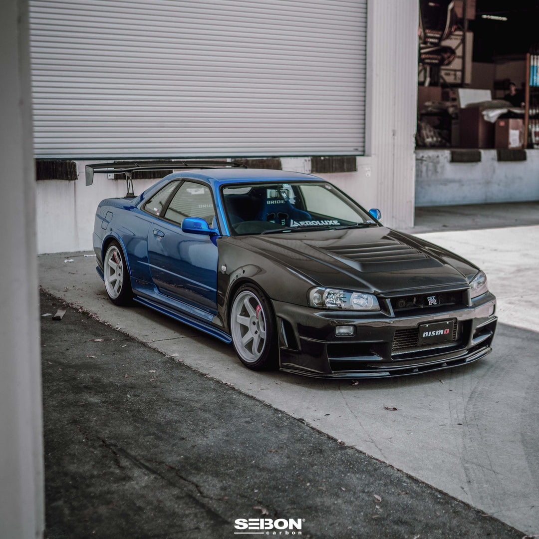 Seibon DS-Style Carbon Fiber hood for 1999-2001 Nissan Skyline R34 GT-R - image 5