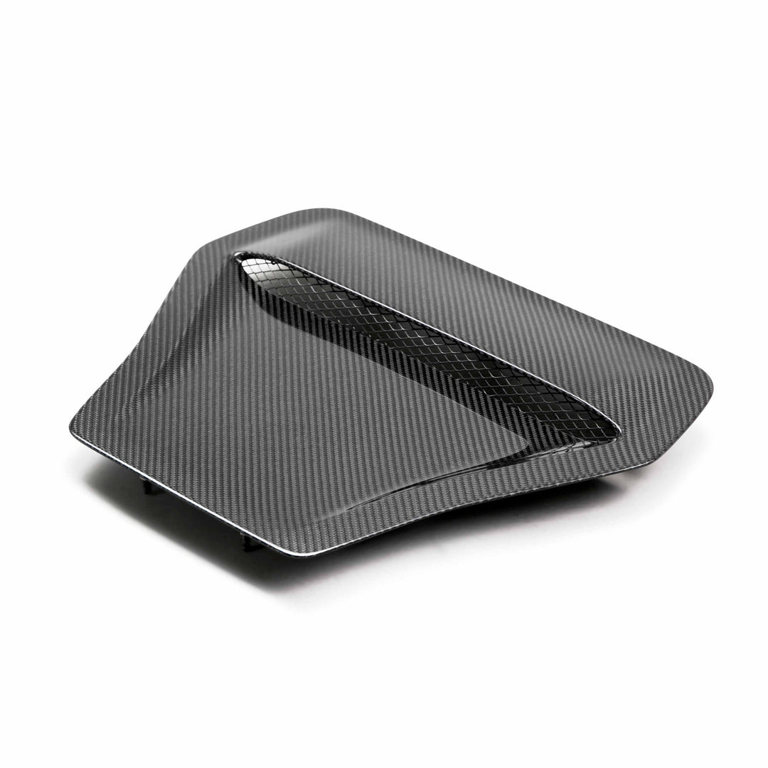 Seibon OEM-Style Carbon Fiber hood scoop for 2017-2021 Honda Civic Type R - image 1