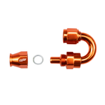 Load image into Gallery viewer, -6 AN 180 Degree Female Aluminum Hose End (PTFE)

