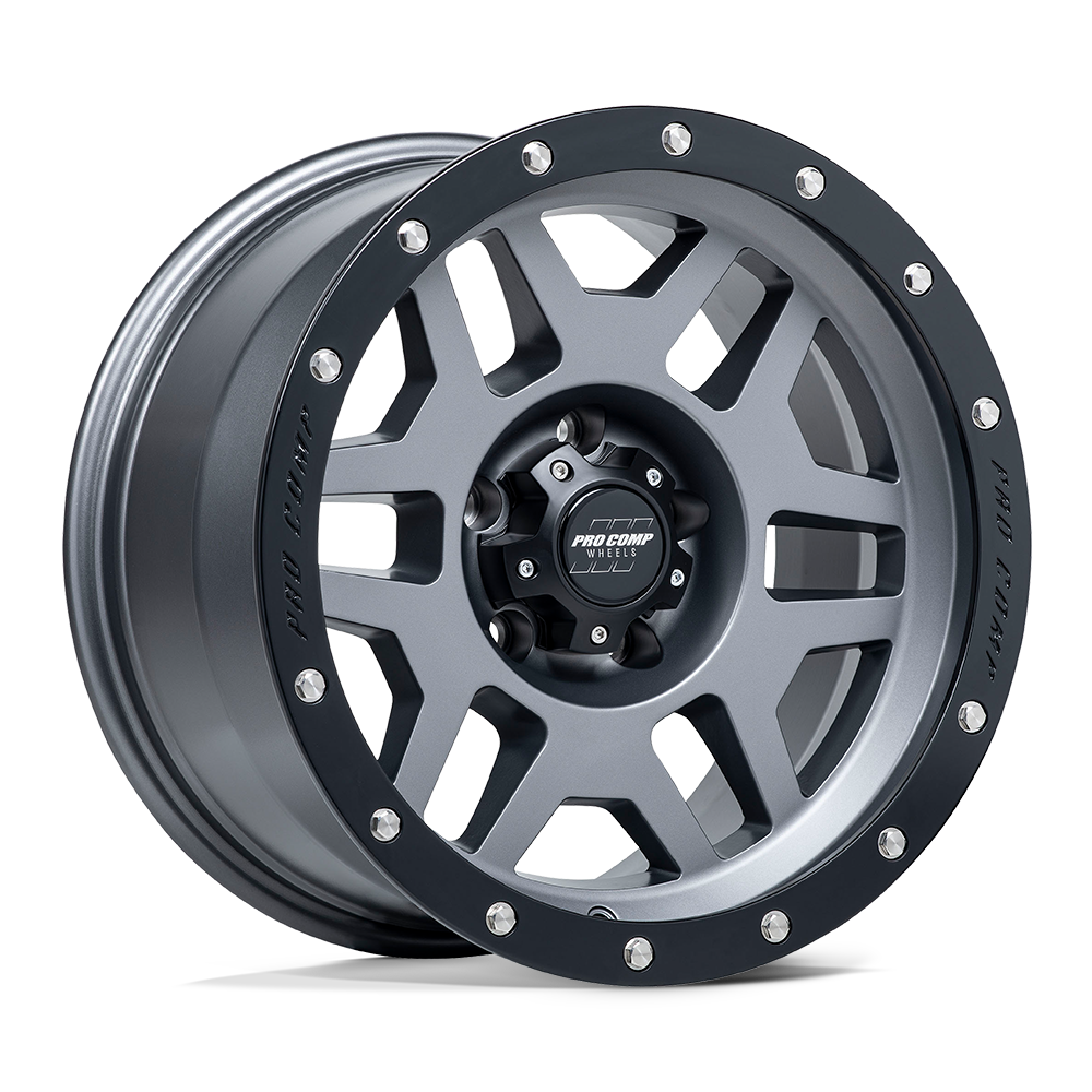 Pro Comp Alloys PA41 PHASER MATTE GRAPHITE W/ BLACK LIP Wheel - image 2