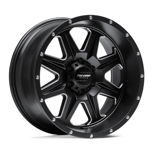 Pro Comp Alloys PA63 RECON SATIN BLACK MILLED Wheel - image 1
