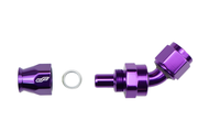 -12 AN 45 Degree Female Aluminum Hose End (PTFE)