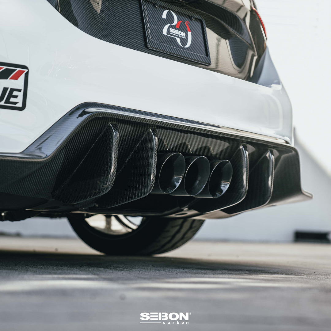 Seibon MB-Style Carbon Fiber rear diffuser for 2023-2026 Honda Civic Type R - image 2