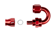 -6 AN 180 Degree Female Aluminum Hose End (PTFE)
