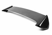 Seibon STI-Style Carbon Fiber rear spoiler for 2008-2014 Subaru WRX / STi Hatchback, with cut-out for factory brake light. - image 1
