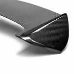 Load image into Gallery viewer, Seibon STI-Style Carbon Fiber rear spoiler for 2008-2014 Subaru WRX / STi Hatchback, with cut-out for factory brake light. - image 3

