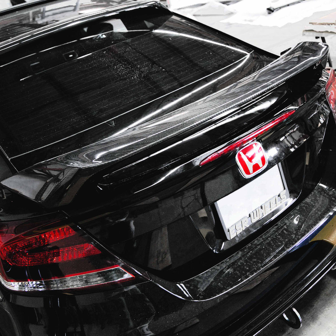 Seibon SI-Style Carbon Fiber rear spoiler for 2014-2015 Honda Civic Coupe - image 5