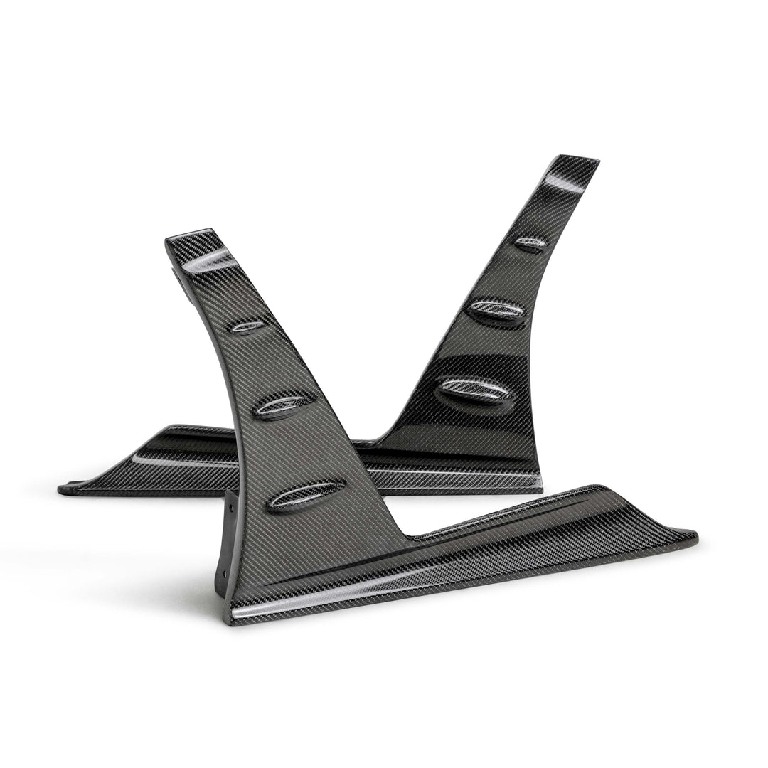 Seibon MB-Style Carbon Fiber Front Side Skirt Extensions for 2023-2026 Honda Civic Type R - image 1
