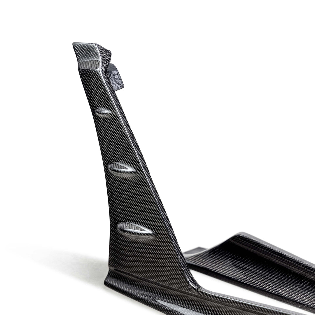 Seibon MB-Style Carbon Fiber Front Side Skirt Extensions for 2023-2026 Honda Civic Type R - image 3