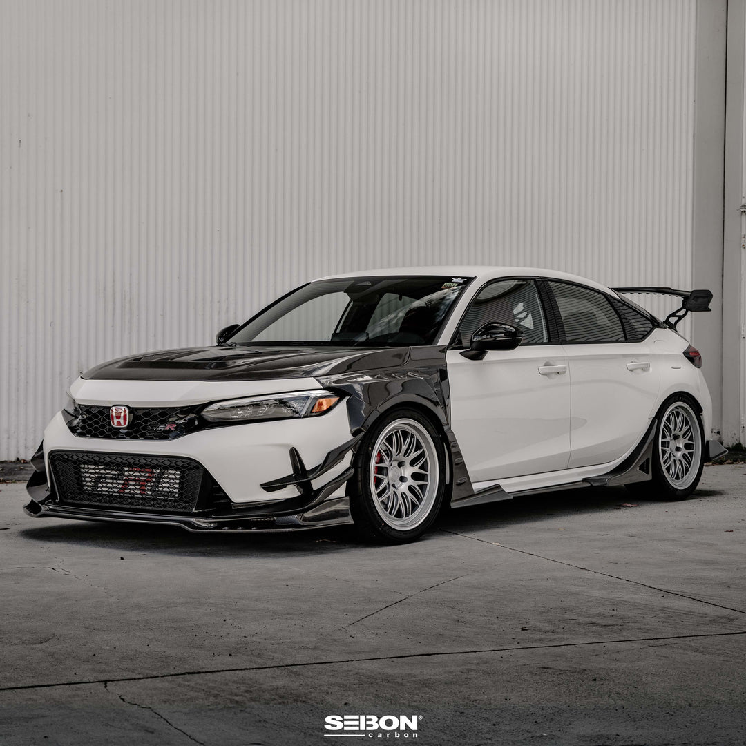 Seibon MB-Style Carbon Fiber Front Side Skirt Extensions for 2023-2026 Honda Civic Type R - image 4