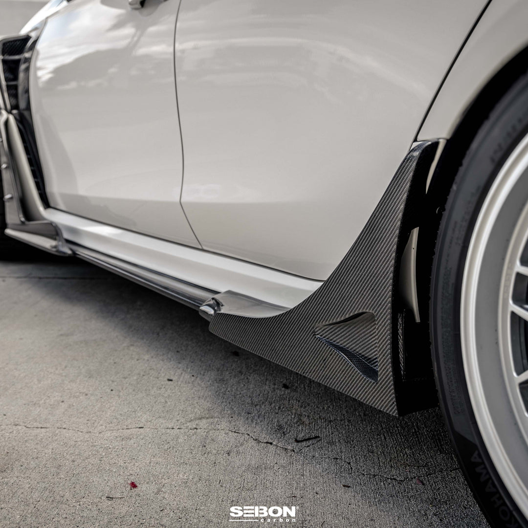 Seibon MB-Style Carbon Fiber Rear Side Skirt Extensions for 2023-2026 Honda Civic Type R - image 5