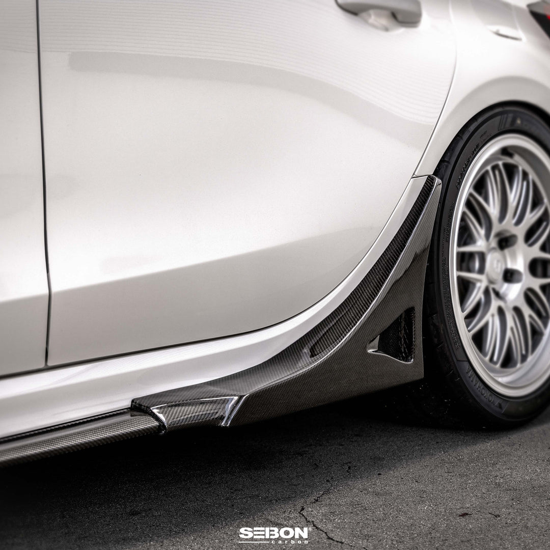 Seibon MB-Style Carbon Fiber Rear Side Skirt Extensions for 2023-2026 Honda Civic Type R - image 7