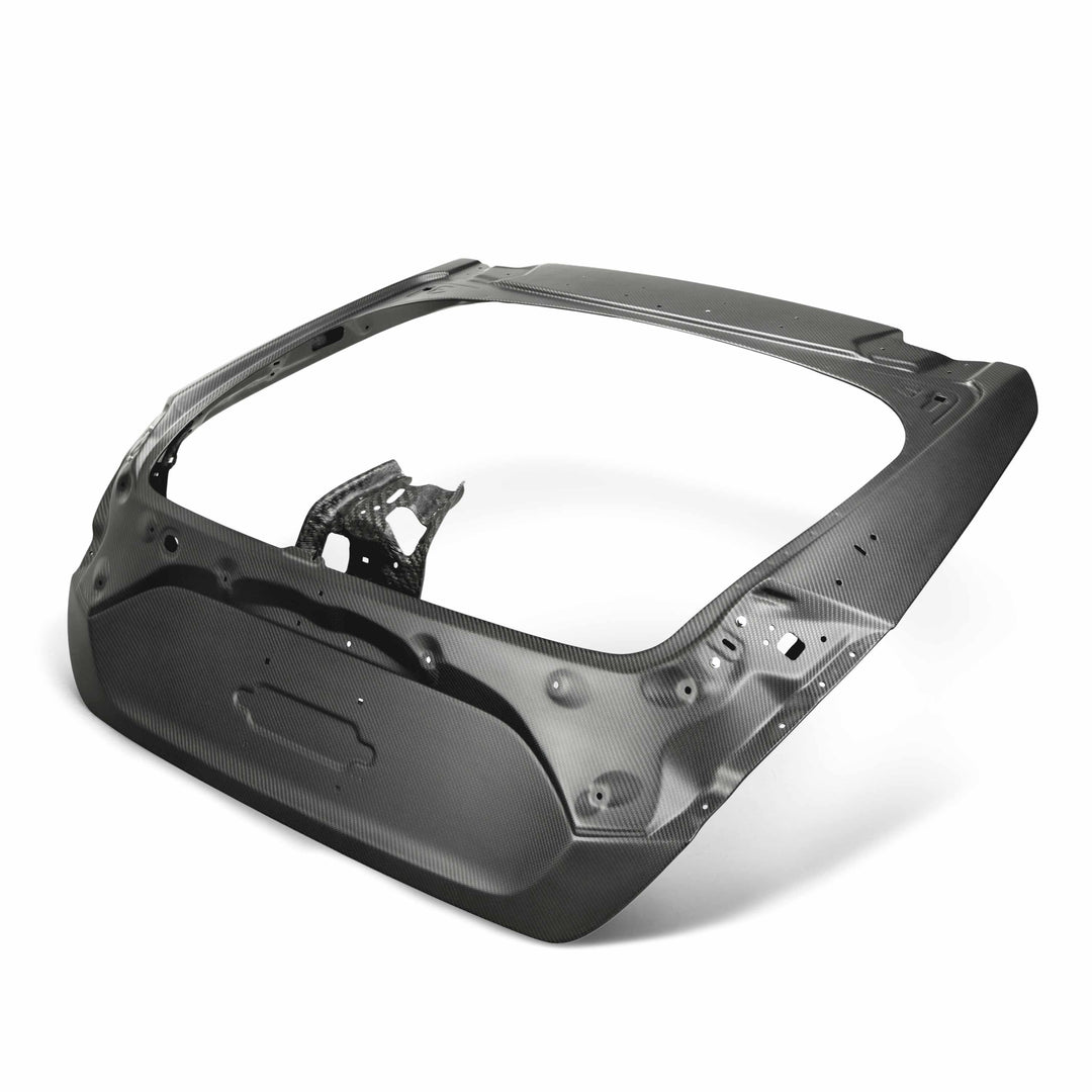 Seibon OEM-style dry carbon Fiber trunk lid for 2017-2021 Honda Civic Type R - Matte - image 1