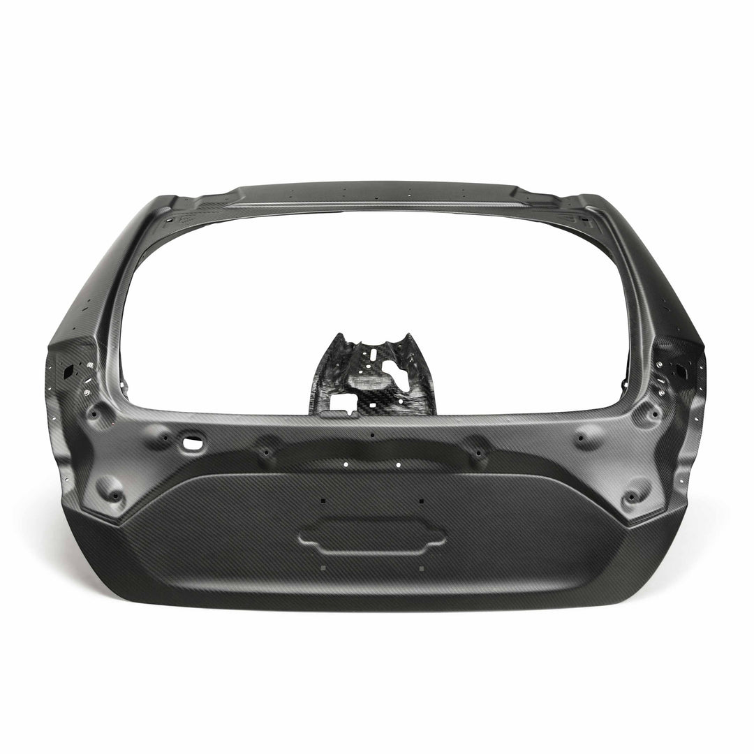 Seibon OEM-style dry carbon Fiber trunk lid for 2017-2021 Honda Civic Type R - Matte - image 2