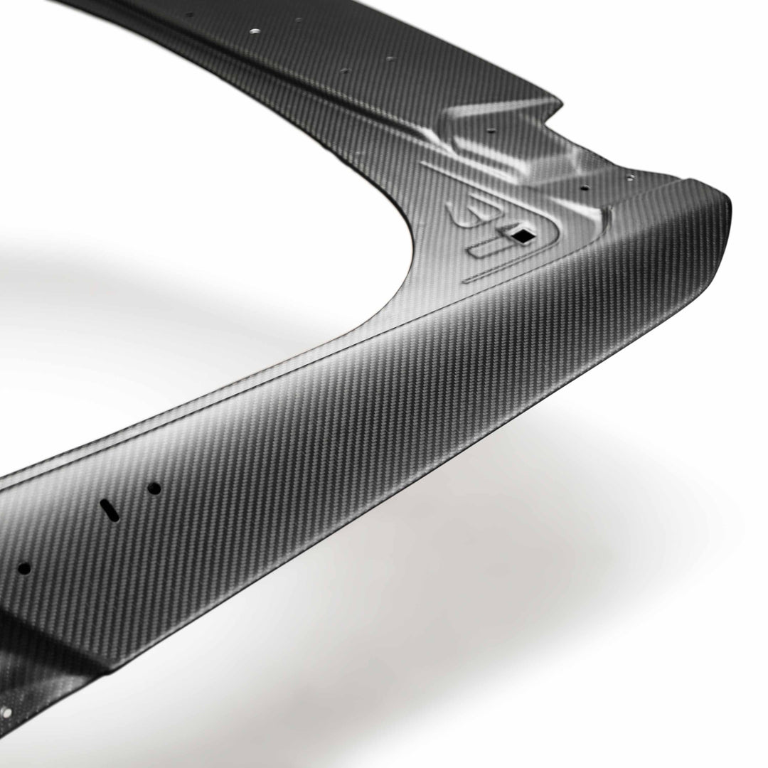 Seibon OEM-style dry carbon Fiber trunk lid for 2017-2021 Honda Civic Type R - Matte - image 5